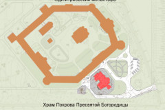 Схема расположения Одигитриевского монастыря и Покровского храма